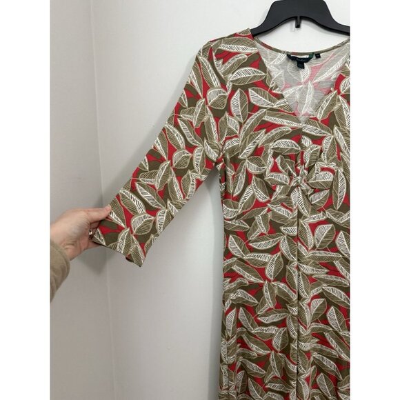 Boden Women's Jersey Knit Twist Front Leaf Design Size 12R Casual, Career, Event - Picture 6 of 11